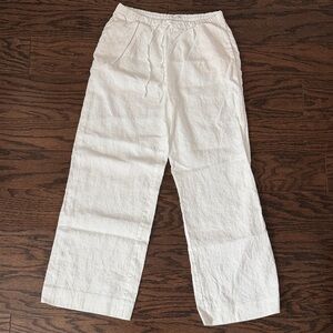 Reformation White Wide Leg Pants